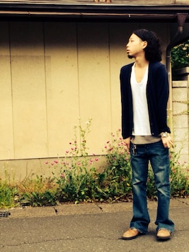 「N.HOOLYWOOD（N.ハリウッド）のアイテム（タンクトップ）」を使った、SHYUさん（メンズ・173cm）の夏コーディネート