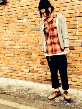 「N.HOOLYWOOD（N.ハリウッド）のアイテム（カーディガン/ボレロ）」を使った、SHYUさん（メンズ・173cm）の春コーディネート
