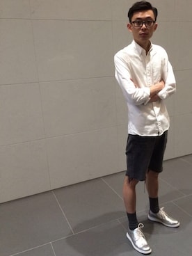 「Levi's BLUE（リーバイス ブルー）のアイテム（デニムパンツ）」を使った、YuMicGoさん（メンズ・180cm）の夏コーディネート