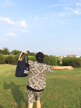 「And A（アンドエー）のアイテム（帽子）」を使った、ASUさん（メンズ・170cm）の夏コーディネート