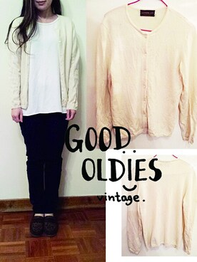 「cashmere」｜「アイテム（ジャケット/アウター）」を使った、Good Oldies Vintageさん（レディース・162cm）の春コーディネート