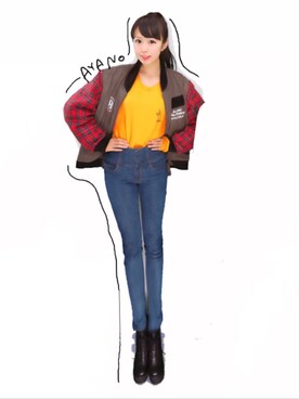 「BLOC（ブロック）のアイテム（ジャケット/アウター）」を使った、はらさん（レディース・165cm）の冬コーディネート