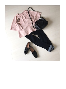 「赤ちゃん本舗（アカチャンホンポ）のアイテム（デニムパンツ、ブルー系）」を使った、marbleさん（レディース・158cm）の夏コーディネート