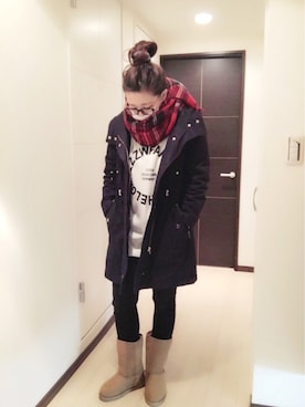 「メガネ病」｜miyakoさん（レディース・159cm）の冬コーディネート