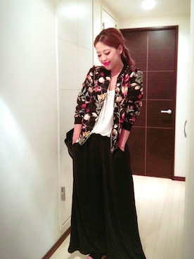 「柄物」｜「アイテム（その他）」を使った、miyakoさん（レディース・159cm）の夏コーディネート