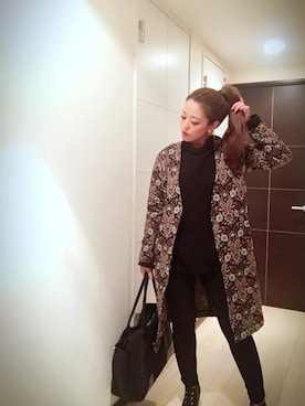 「OZOC（オゾック）のアイテム（その他アウター）」を使った、miyakoさん（レディース・159cm）の秋コーディネート