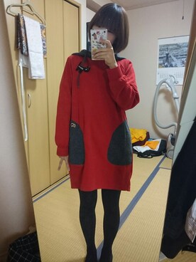 「POU DOU DOU（プードゥドゥ）のアイテム（ブローチ/コサージュ）」を使った、nao_mamekoさん（レディース・152cm）の秋コーディネート