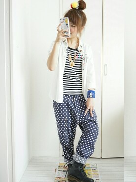 「AIKO（アイコ）のアイテム（アクセサリー）」を使った、nao_mamekoさん（レディース・152cm）の夏コーディネート