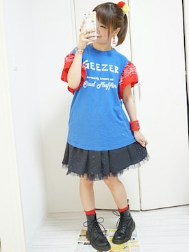 「AIKO（アイコ）のアイテム（アクセサリー）」を使った、nao_mamekoさん（レディース・152cm）の夏コーディネート