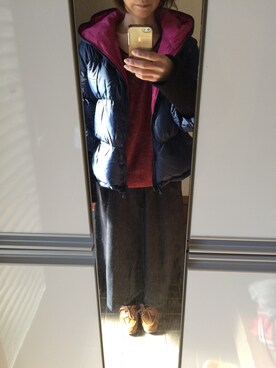 「HusHusH（ハッシュアッシュ）のアイテム（ダウンジャケット/コート）」を使った、ク ワさん（レディース・155cm）の冬コーディネート