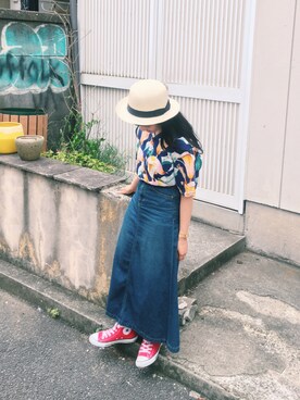 「アイテム（バングル/リストバンド）」を使った、yukaさん（レディース・148cm・20代）の夏コーディネート