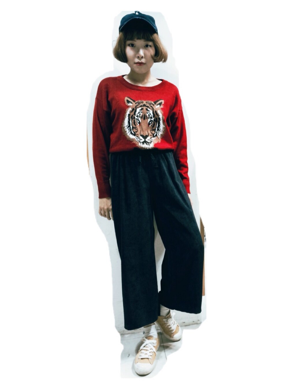 「Polo Ralph Lauren、MUJI、snidel、古着、short hair、Taiwan、台湾」｜「POLO RALPH LAURENのアイテム（キャップ、ブルー系）」を使った、ファン💡さん（レディース・163cm）の秋コーディネートの1枚目の写真