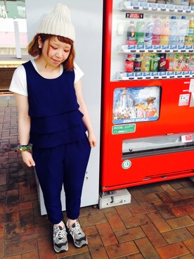 「アパートバイローリーズ」｜「アイテム（ニットキャップ/ビーニー）」を使った、まりっぺさん（レディース・152cm）の夏コーディネート