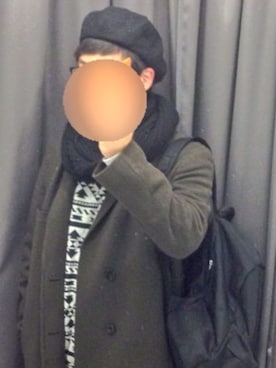 「ショッピング」｜「アイテム（ハンチング/ベレー帽）」を使った、じゅんぺいさん（メンズ・173cm）の冬コーディネート