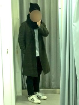 「ショッピング」｜「アイテム（スラックス）」を使った、じゅんぺいさん（メンズ・173cm）の冬コーディネート