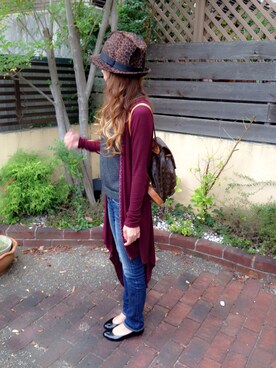 「one way（ワンウェイ）のアイテム（カバーオール）」を使った、ainaさん（レディース・152cm）の秋コーディネート