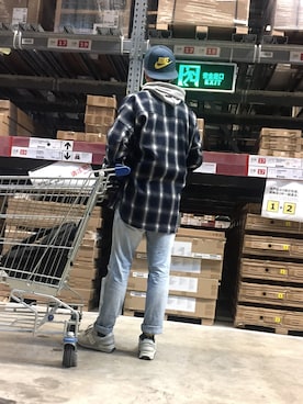 「Champion（チャンピオン）のアイテム（モッズコート）」を使った、嗯哼_嗯哼さん（メンズ・177cm）の秋コーディネート