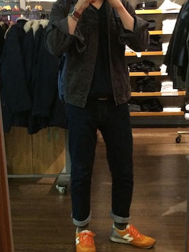「DHOLIC（ディーホリック）のアイテム（バッグ）」を使った、福 服太郎さん（メンズ・165cm）の冬コーディネート