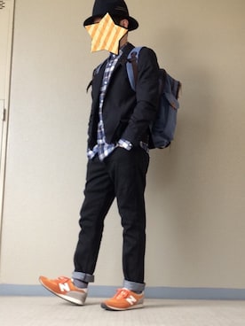 「DHOLIC（ディーホリック）のアイテム（バッグ）」を使った、福 服太郎さん（メンズ・165cm）の冬コーディネート