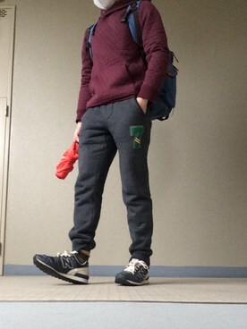 「DHOLIC（ディーホリック）のアイテム（バッグ）」を使った、福 服太郎さん（メンズ・165cm）の冬コーディネート