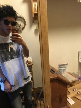 「ALIVE（アライブ）のアイテム」を使った、高田 直輝さん（メンズ・180cm）の秋コーディネート