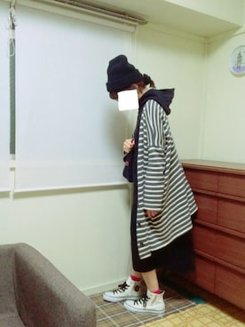 「DHOLIC（ディーホリック）のアイテム（その他アウター）」を使った、anさん（レディース・155cm）の春コーディネート