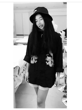 「wearsg」｜「アイテム（キャップ）」を使った、HoiUさん（レディース・60cm）の春コーディネート