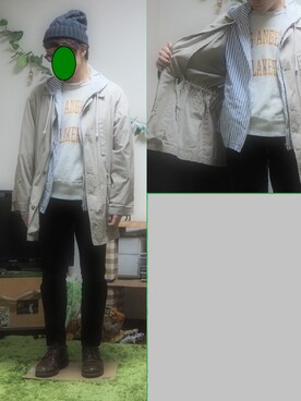 「バーバリー」｜「アイテム（その他アウター）」を使った、もんがあさん（メンズ・170cm）の秋コーディネート