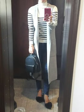 「FENDI」｜「アイテム（その他アウター）」を使った、Jasmine♡さん（レディース・160cm）の秋コーディネート