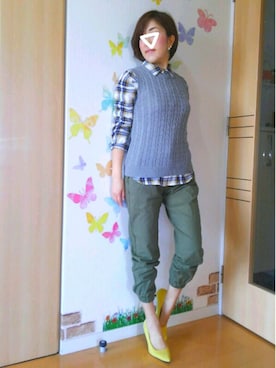 「NATURAL BEAUTY BASIC（ナチュラルビューティーベーシック）のアイテム（ライダースジャケット）」を使った、mintoさん（レディース・155cm）の春コーディネート