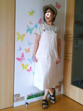 「AIGLE（エーグル）のアイテム（帽子）」を使った、mintoさん（レディース・155cm）の夏コーディネート