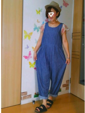 「AIGLE（エーグル）のアイテム（帽子）」を使った、mintoさん（レディース・155cm）の夏コーディネート