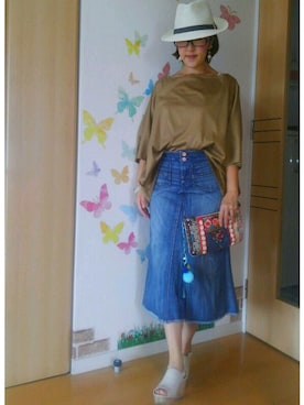 「Marc by Marc Jacobs（マークバイマークジェイコブス）のアイテム（スカート）」を使った、mintoさん（レディース・155cm）の秋コーディネート