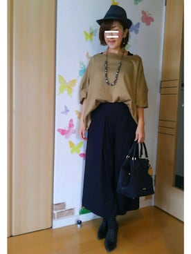 「IENA」｜「アイテム（その他）」を使った、mintoさん（レディース・155cm）の秋コーディネート