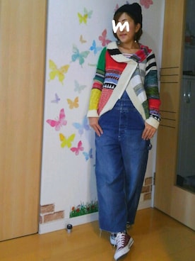 「Desigual（デシグアル）のアイテム（カーディガン/ボレロ）」を使った、mintoさん（レディース・155cm）の秋コーディネート