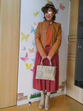 「Desigual（デシグアル）のアイテム（ハンドバッグ）」を使った、mintoさん（レディース・155cm）の秋コーディネート