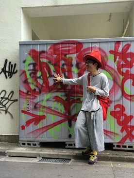 「SHAUN SAMSON（ショーンサムソン）のアイテム」を使った、岡 純平さん（メンズ・175cm）の夏コーディネート