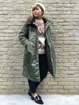 プリマロフトエアフォース フーデッドCOを使った人気ファッション
