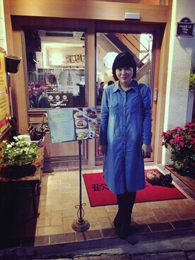 「アイテム（シャツワンピース）」を使った、GreenWuさん（メンズ・158cm・20代）の春コーディネート