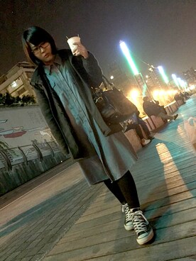 「アイテム（シャツワンピース）」を使った、GreenWuさん（メンズ・158cm・20代）の春コーディネート