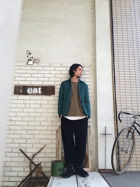 「アイテム（ナイロンジャケット）」を使った、eat_cameさん（メンズ・180cm）の冬コーディネート