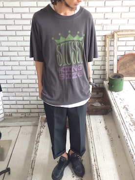 「stussy」｜eat_cameさん（メンズ・180cm）の夏コーディネート