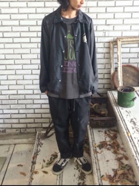 「SANTA CRUZ（サンタクルーズ）のアイテム（ブルゾン）」を使った、eat_cameさん（メンズ・180cm）の秋コーディネート