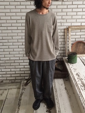 「n-s（ノース）のアイテム」を使った、eat_cameさん（メンズ・180cm）の秋コーディネート