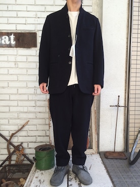 「n-s（ノース）のアイテム」を使った、eat_cameさん（メンズ・180cm）の冬コーディネート