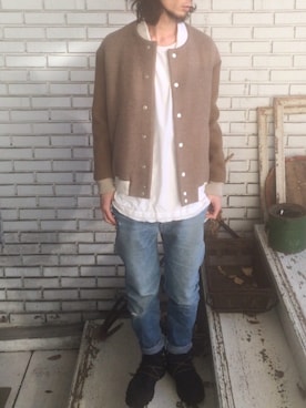 「n-s（ノース）のアイテム」を使った、eat_cameさん（メンズ・180cm）の冬コーディネート