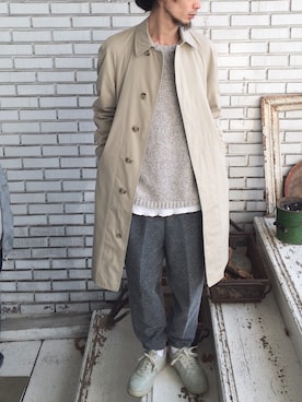 「n-s（ノース）のアイテム」を使った、eat_cameさん（メンズ・180cm）の冬コーディネート