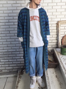 「ガウン」｜eat_cameさん（メンズ・180cm）の冬コーディネート