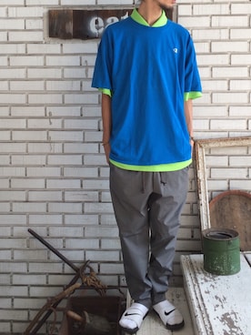 「HEALTH」｜eat_cameさん（メンズ・180cm）の夏コーディネート