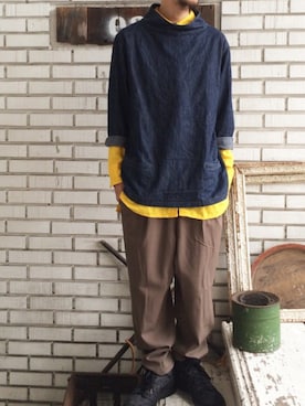 「HEALTH」｜eat_cameさん（メンズ・180cm）の秋コーディネート
